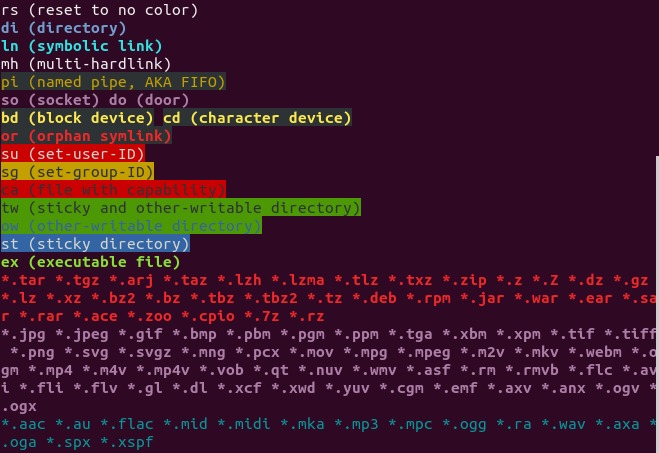command-line,colors,ls,ubuntu