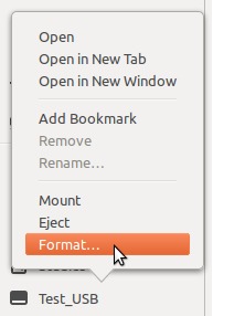usb,format,ubuntu