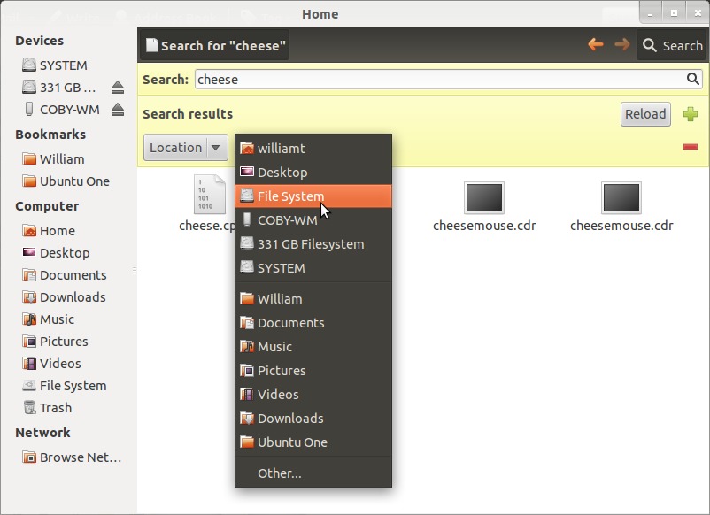 files,search,ubuntu