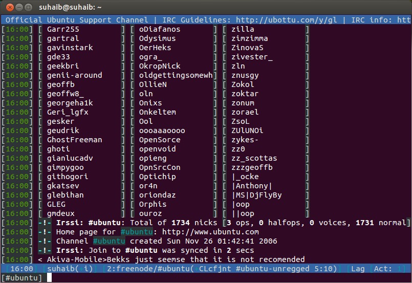 software-recommendation,command-line,irc,ubuntu