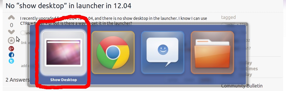unity,launcher,show-desktop,ubuntu