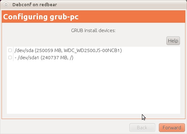 grub2,update-manager,mbr,debconf,ubuntu