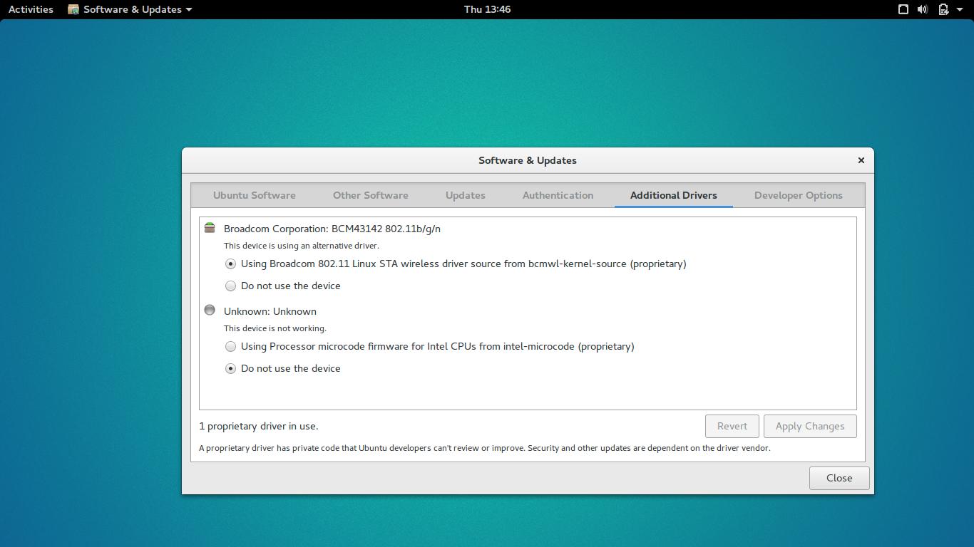 networking,upgrade,broadcom,16.04,ubuntu