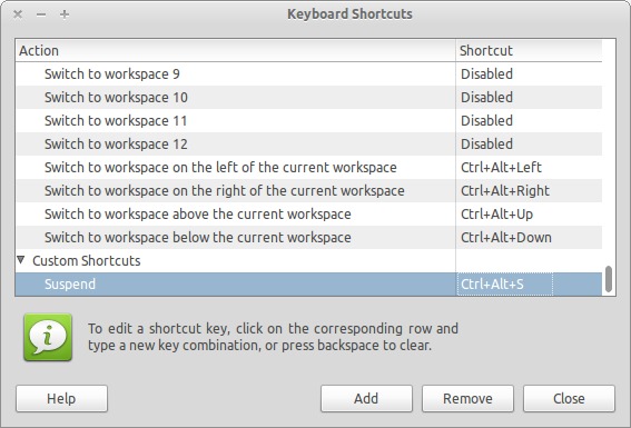 shortcut-keys,suspend,ubuntu