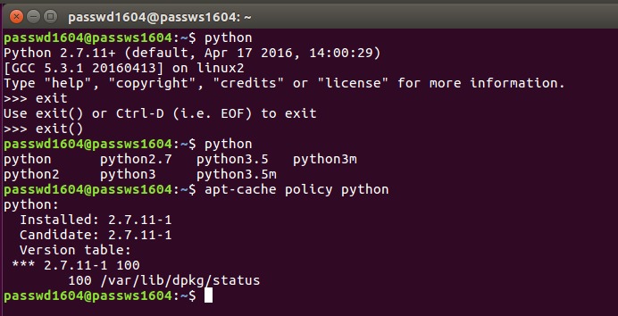 python3,ubuntu