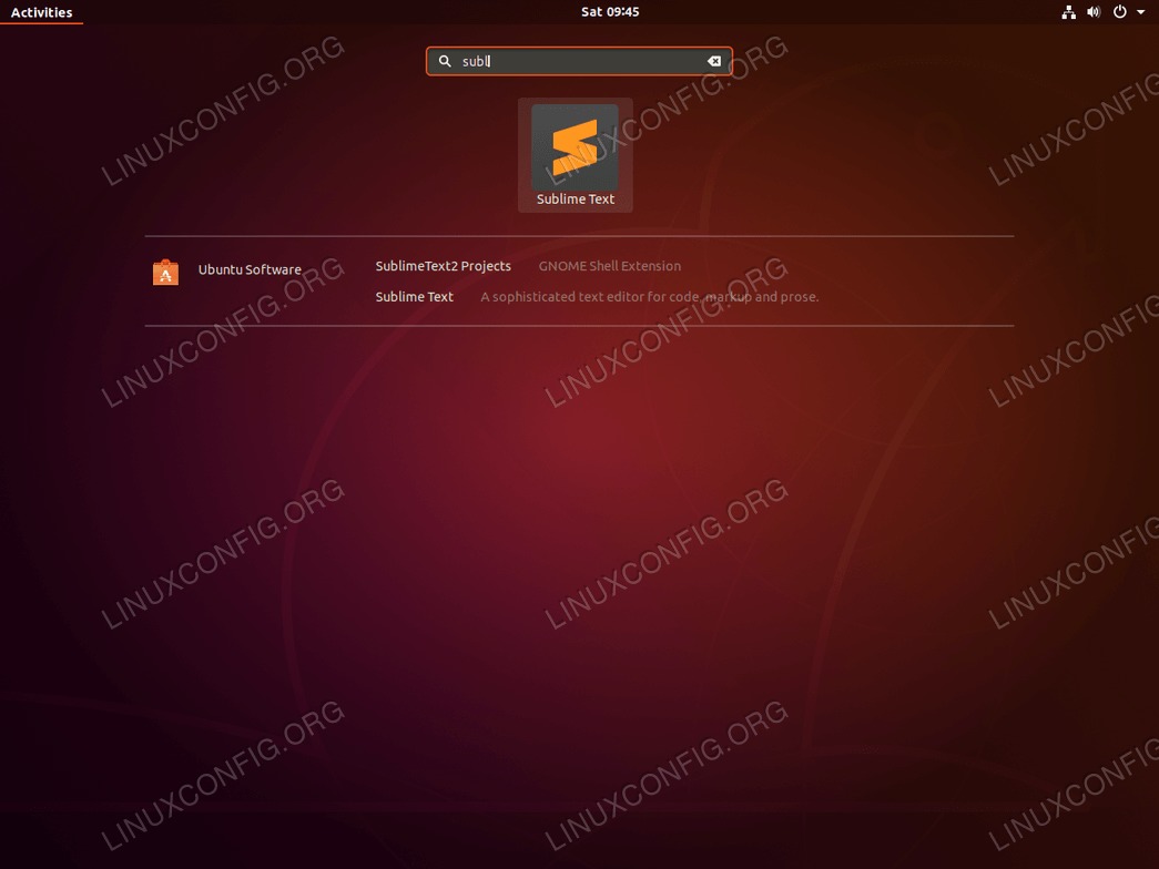 Start Sublime Text - Ubuntu 18.04