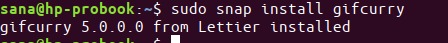 Install GifCurry with snap installer