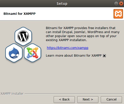 Choose if you want to install Bitnami installers