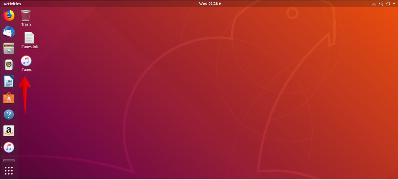 iTunes Icon on Ubuntu Desktop