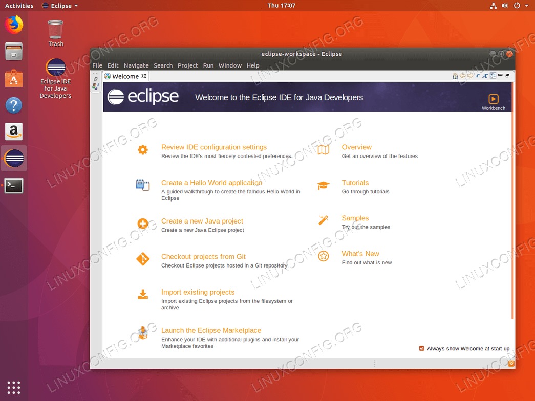 Eclipse IDE shortcut on Ubuntu 18.04 Gnome Desktop