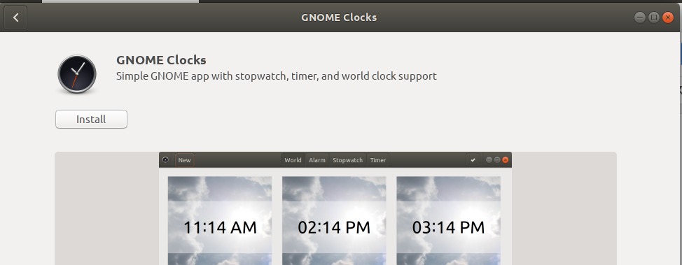 Gnome Clocks package details