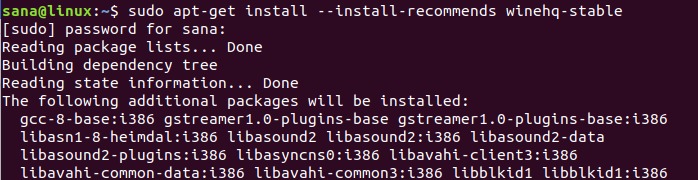 Install winehq-stable package on Ubuntu