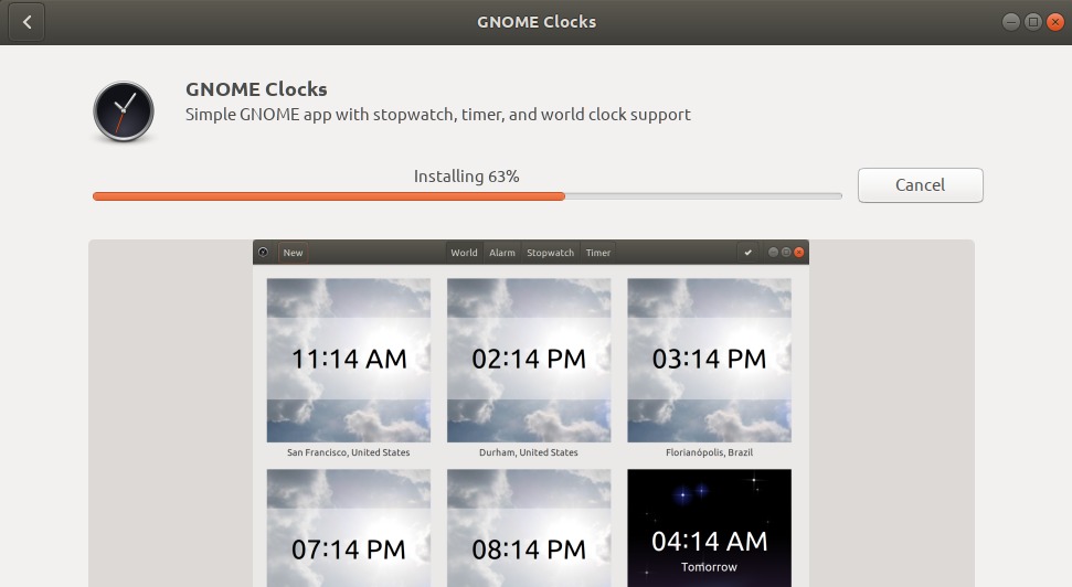 Installing Gnome Clocks