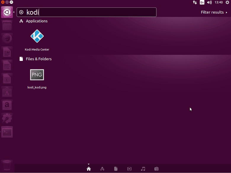 Ubuntu 16.04 start/lauch kodi from menu