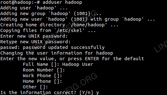 Add New User for Hadoop