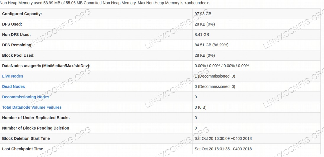HDFS Details from Namenode Web User Interface