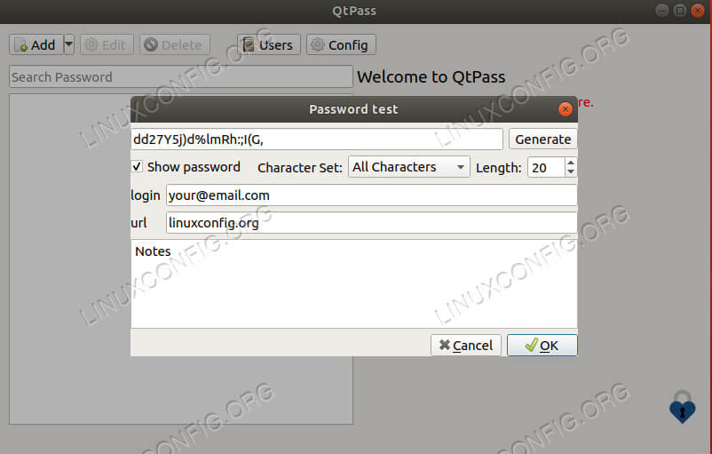QtPass Password Creation