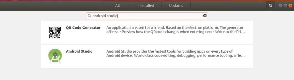 Search for Android Studio