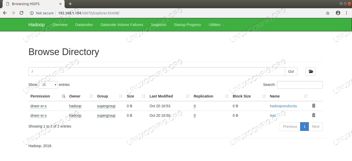 HDFS Directory Browsing via Namenode Web User Interface