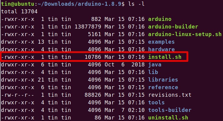 Arduino install script