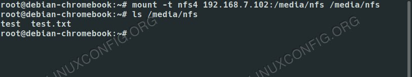 NFS Share Mounted on Debian 10