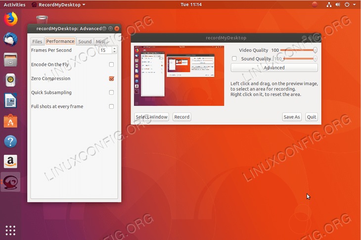 RecordMyDesktop on Ubuntu 18.04 Bionic Beaver Linux - record screen/desktop