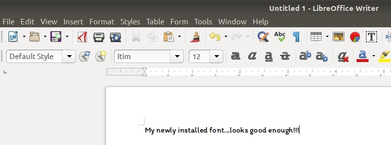 Use Font in LibreOffice