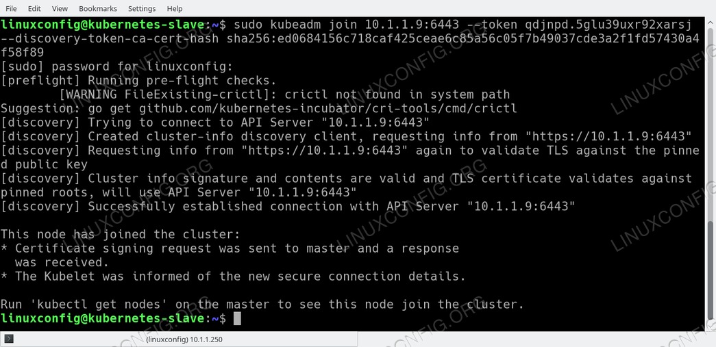 Ubuntu 18.04 Node joins Kubernetes cluster
