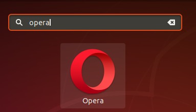 Search Opera application on Desktop