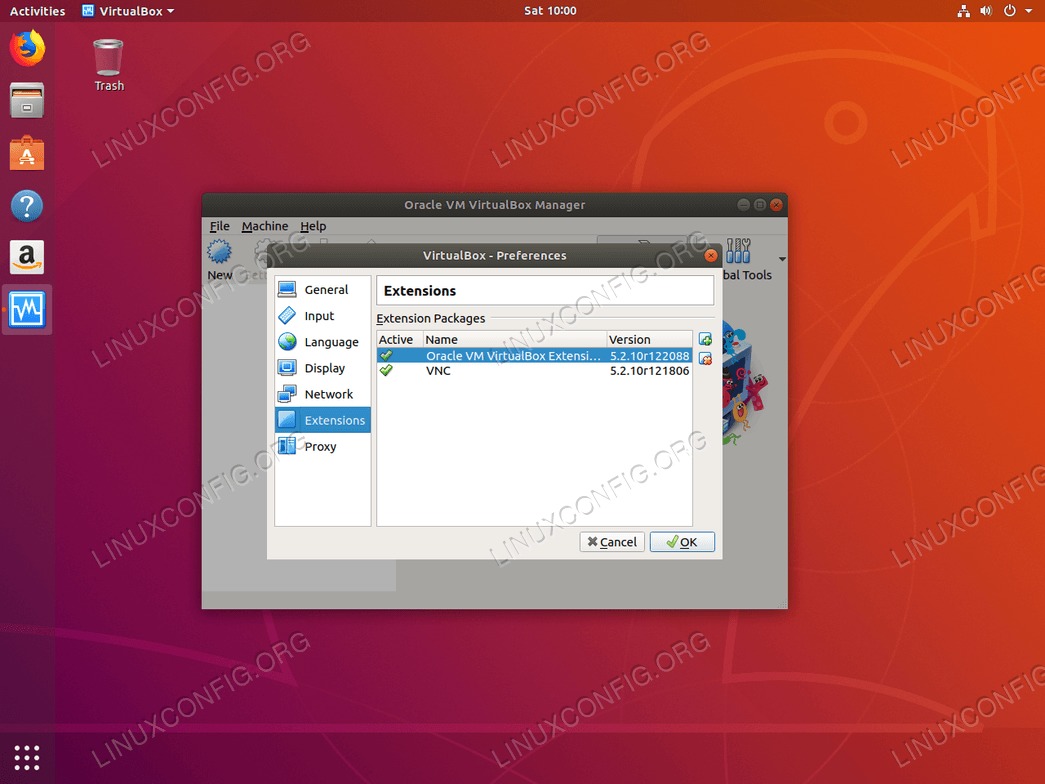 VirtualBox extension Ubuntu 18.04
