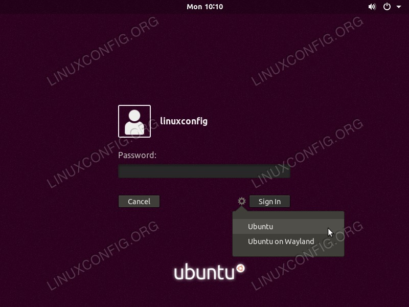 gdm3 login screen - Ubuntu 18.04