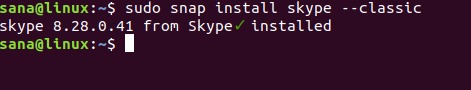 Install Skype snap
