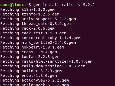 Install the latest Ruby on Rails version with gem