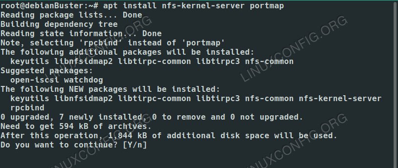 Install NFS on Debian 10