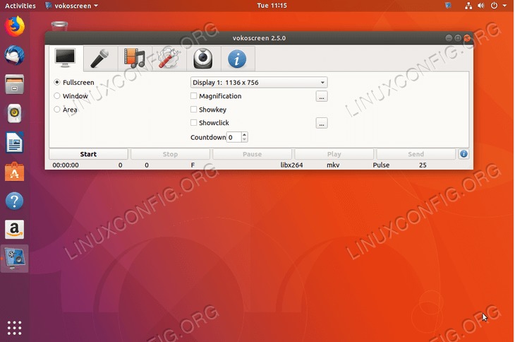 VokoScreen on Ubuntu 18.04 Bionic Beaver Linux - screen size