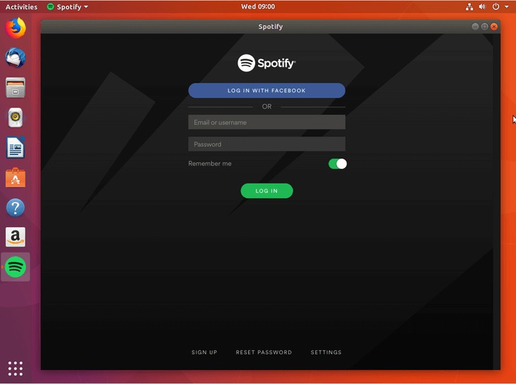spotify on ubuntu 18.04 bionic - spotify installed