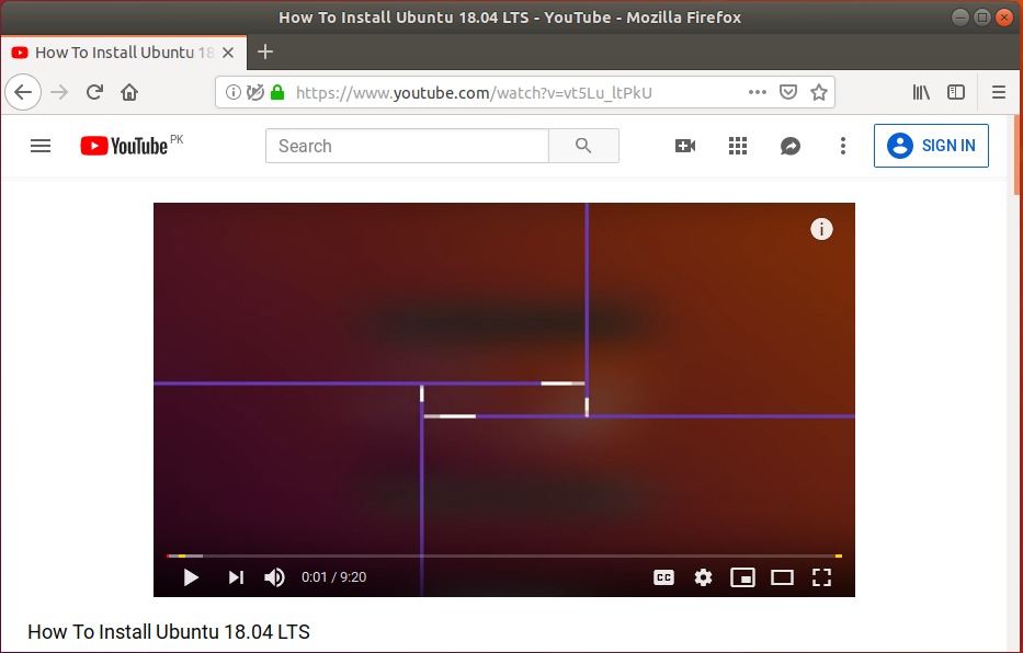 Open Video in web browser