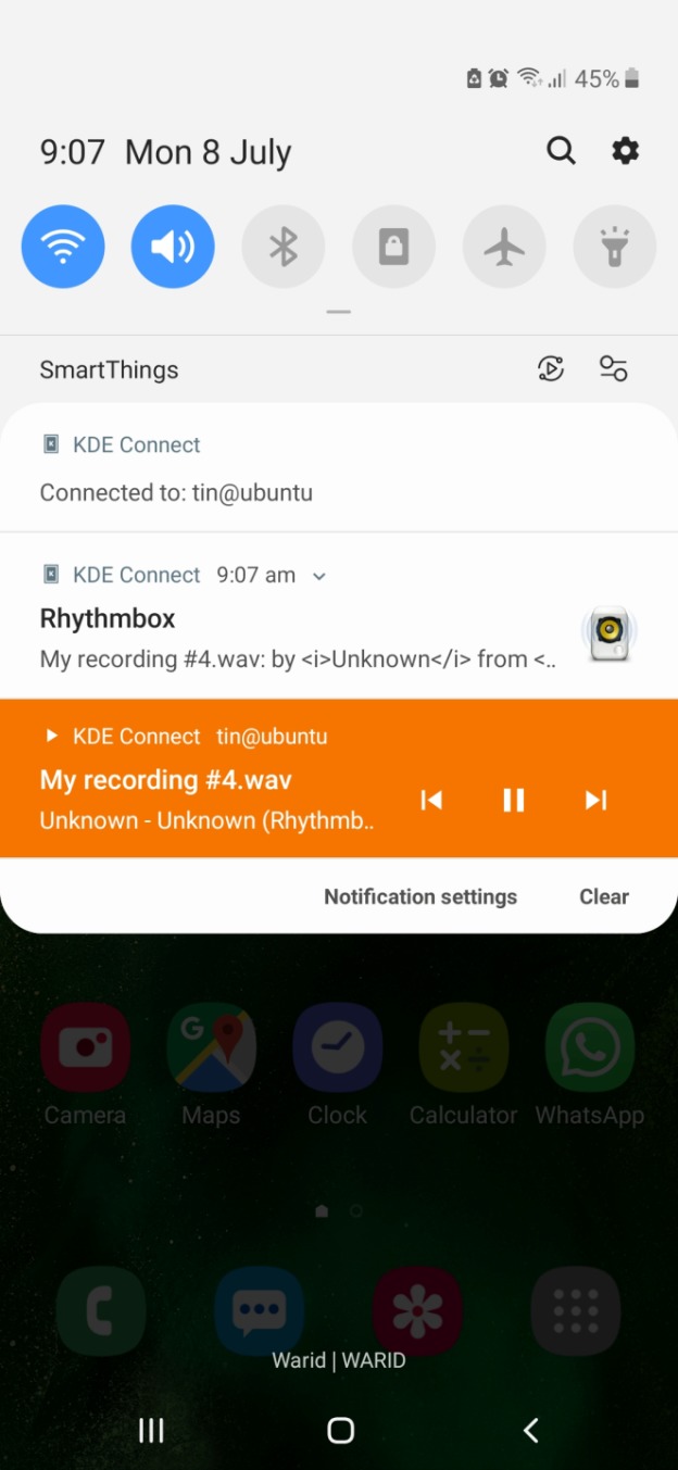 Control Ubuntu Music Player from Android Device