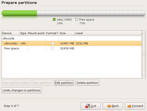 Prepare NTFS partition for mount