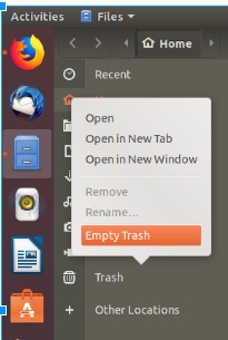 Use Trash-Folder Icon context menu