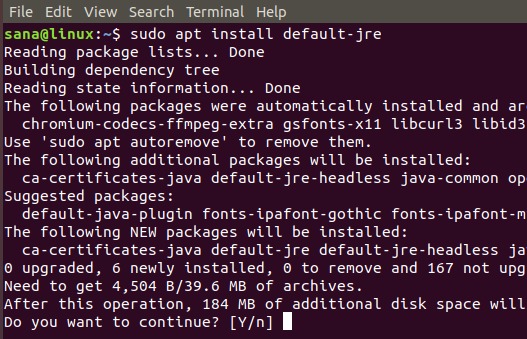 Install Java default JRE