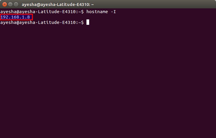 Hostna,e -I command returns the current IP address of the Linux system