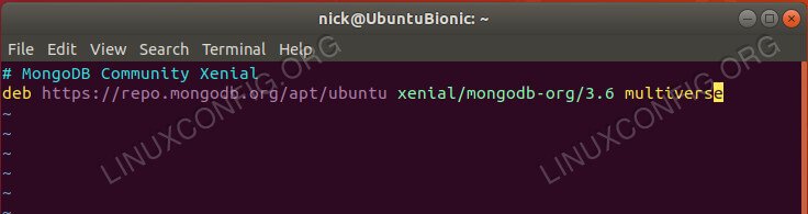 Add MongoDB Source On Ubuntu 18.04