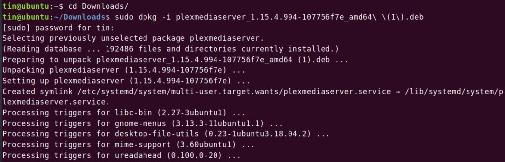 Installing Plex Media Server on Ubuntu
