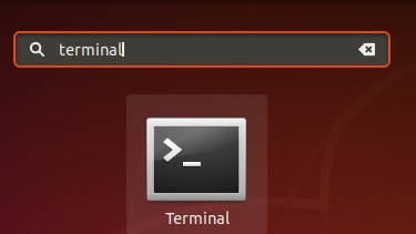 Search Terminal on Ubuntu Dash
