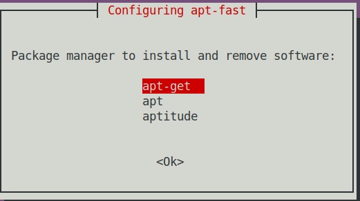 configuring apt-fast