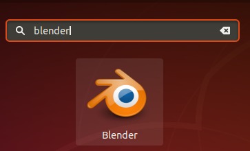 Search for Blender on dash