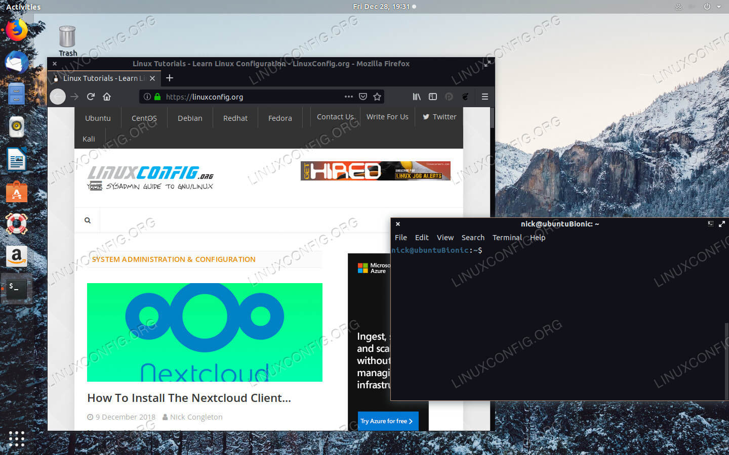 Desktop Customized With Oomox and Pywal