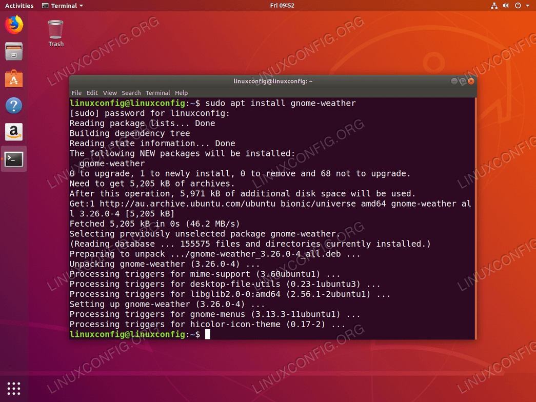 install gnome weather - ubuntu 18.04
