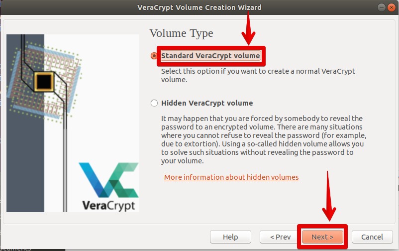 standard VeraCrypt volume